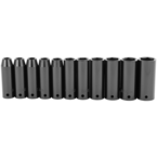 STANLEY® 1/2" Drive 11 Piece Metric Deep Impact Socket Set – 6 Point - Top Tool & Supply