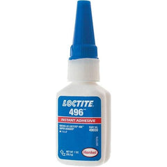 Loctite - 1 oz Bottle Clear Instant Adhesive - 496 SUPERBONDER 1OZ LOCTITE SPRBNDR ADHS - Top Tool & Supply