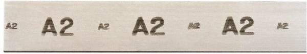 Starrett - 36 Inch Long x 3 Inch Wide x 1/16 Inch Thick, Tool Steel Air Hardening Flat Stock - + 0.25 Inch Long Tolerance, + 0.000-0.005 Inch Wide Tolerance, +/- 0.001 Inch Thickness Tolerance, +/- 0.001 Inch Square Tolerance, AISI Type A2 Air Hardening - Top Tool & Supply