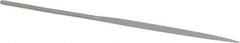 Grobet - 6-1/4" Needle Precision Swiss Pattern Marking File - Round Handle - Top Tool & Supply