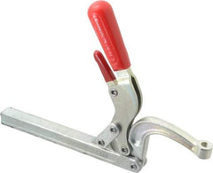 De-Sta-Co - 3558.58 N Load Capacity, 2.72" Throat Depth, 10.86" OAL, Carbon Steel, Hold Down Plier Clamp - M10 Spindle, Red Handle, Spindle End - Top Tool & Supply