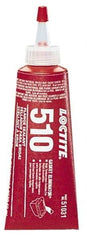 Loctite - 50ml 510 Gasket Eliminator Flange Sealant - -65 to 400°F, Red, Comes in Tube - Top Tool & Supply