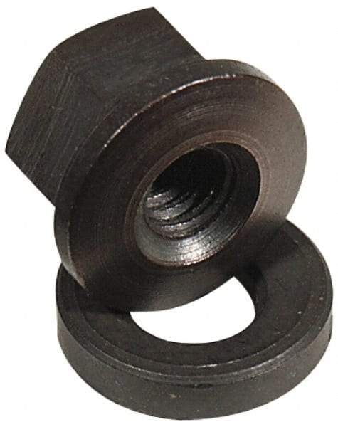 Jergens - 5/16-18 Steel Black Oxide Spherical Flange Nut - Top Tool & Supply