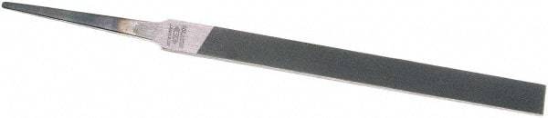 Nicholson - 4" Standard Precision Swiss Pattern Regular Pillar File - Double Cut, With Tang - Top Tool & Supply