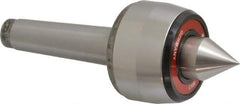 Rohm - MT3 Taper Shank, 2.362" Head Diam 500 Lb Capacity Live Center - 5,000 Max RPM, 1.661" Head Length, 63/64" Point Diam, 1.221" Point Len, 1,100 Lb Max Workpc, 6.319" OAL, Standard Point - Top Tool & Supply