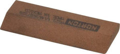 Norton - 2-1/4" Long x 7/8" Diam x 3/16" Thick, Aluminum Oxide Sharpening Stone - Round, Medium Grade - Top Tool & Supply