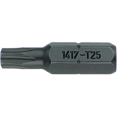 Power & Impact Screwdriver Bits & Holders; Bit Type: Torx; Power Bit; Hex Size (Inch): 1/4 in; Blade Width (mm): 3.80; Blade Thickness (mm): 3.8000; Drive Size: 1/4 in; Body Diameter (Inch): 1/4 in; Torx Size: T20; Overall Length (Decimal Inch): 1.0000; N