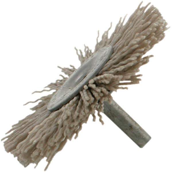 Brush Research Mfg. - 2" OD, Crimped Abrasive Nylon Wheel Brush - 1/2" Face Width, 1/2" Trim Length, 25,000 RPM - Top Tool & Supply