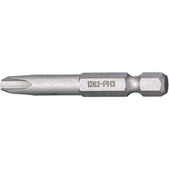 Power & Impact Screwdriver Bits & Holders; Bit Type: Phillips; Hex Size (Inch): 1/4 in; Blade Width (Decimal Inch): 0.2800; Blade Thickness (Decimal Inch): 0.2800; Drive Size: 1/4 in; Body Diameter (Inch): 1/4 in; Phillips Size: #2; Overall Length (Decima