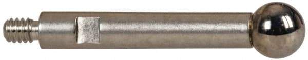 TESA Brown & Sharpe - 3mm Ball Diam, Carbide, Ball Test Indicator Contact Point - 1/2" Contact Point Length, Use with Brown & Sharpe TESATAST Dial Test Indicators - Top Tool & Supply