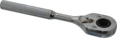 Proto - 3/8" Drive Pear Head Female Drive Ratchet - Chrome Finish, 7" OAL, 24 Gear Teeth, Standard Head - Top Tool & Supply