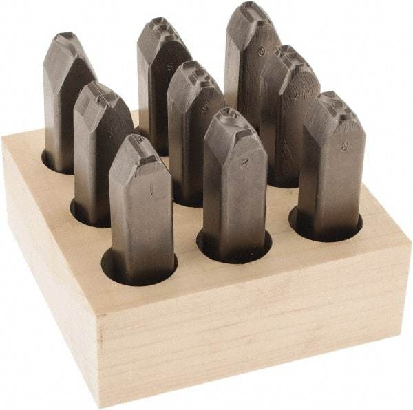 C.H. Hanson - 9 Piece, 5/8" Character Steel Stamp Set - Figures, Heavy Duty - Top Tool & Supply