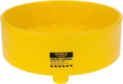 Eagle - 7" High x 18" Diam, Polyethylene, Drum Funnel - 30 to 55 Gal Drum/Pail Capacity - Top Tool & Supply