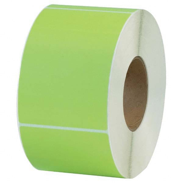 Value Collection - Pack of 4 Rolls, 1,000 Labels per Roll, 4" x 6" Green Topcoated Facestock Thermal Labels - Top Tool & Supply