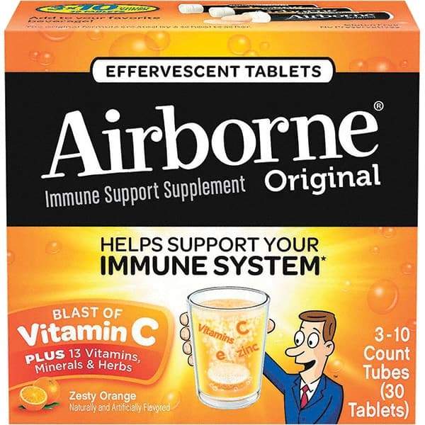 Airborne - Orange Flavor Immune Support Tablets - Vitamins/Supplements - Top Tool & Supply