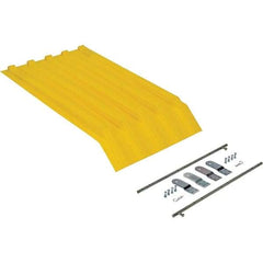 Vestil - Yellow Polypropylene Self-Dumping Hopper Poly Lid - Use with Dumpers - Top Tool & Supply