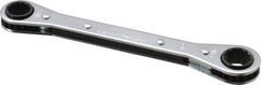 Proto - 1/2" x 9/16" 12 Point Ratcheting Box Wrench - Double End, 1-5/8" Head Diam x 1/2" Head Thickness, 6-3/4" OAL, Steel, Chrome Finish - Top Tool & Supply