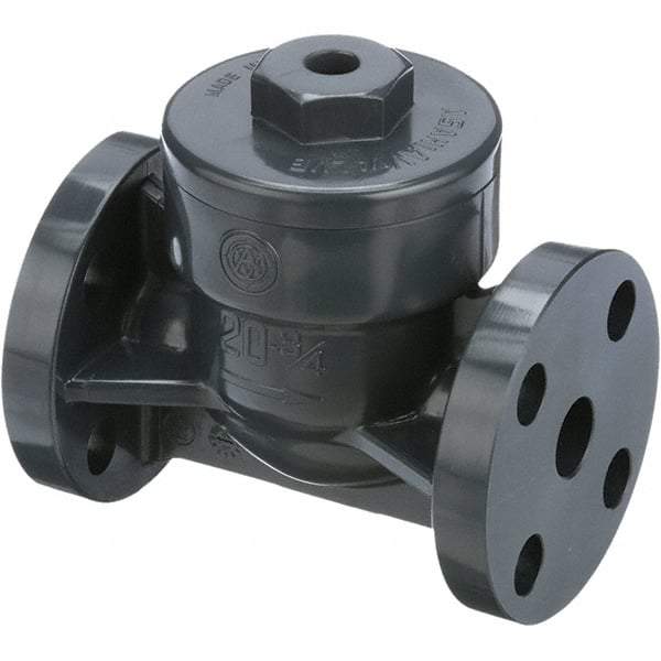 Asahi/America - 2-1/2" PVC Check Valve - Spring Check, Flanged, 150 WOG - Top Tool & Supply