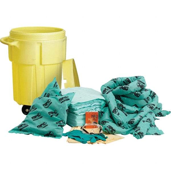 Brady SPC Sorbents - 38 Gal Capacity Chemical Spill Kit - 55 Gal Polyethylene Drum - Top Tool & Supply