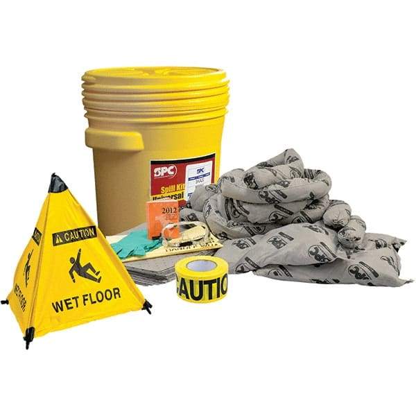 Brady SPC Sorbents - 17 Gal Capacity Universal Spill Kit - 20 Gal Polyethylene Drum - Top Tool & Supply