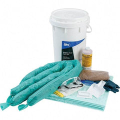 Brady SPC Sorbents - 9 Gal Capacity Hazardous Materials Spill Kit - 6.5 Gal Polyethylene Bucket - Top Tool & Supply