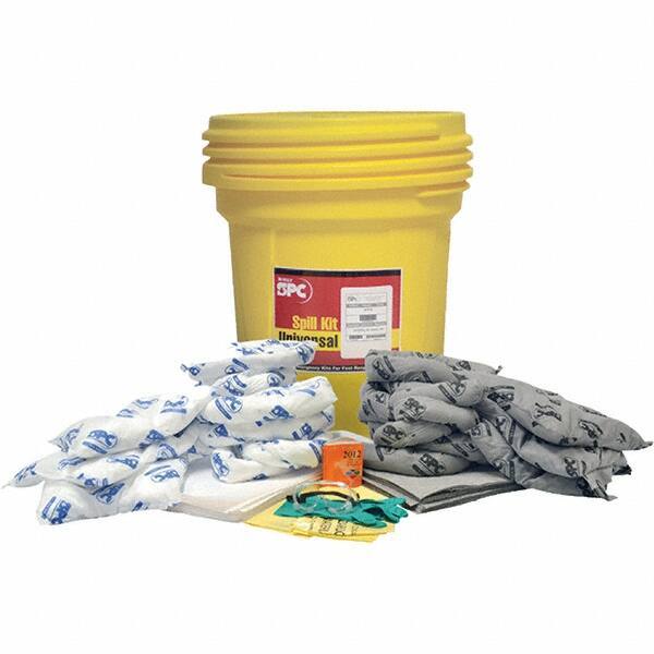 Brady SPC Sorbents - 29 Gal Capacity Oil Only & Universal Spill Kit - 30 Gal Polyethylene Drum - Top Tool & Supply