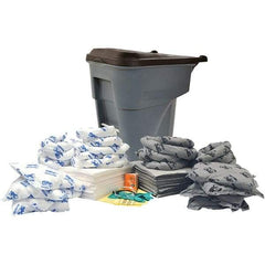 Brady SPC Sorbents - 65 Gal Capacity Oil Only & Universal Spill Kit - 65 Gal Polyethylene Drum - Top Tool & Supply