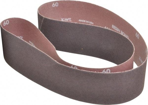 Norton - 2-1/2" Wide x 48" OAL, 60 Grit, Aluminum Oxide Abrasive Belt - Aluminum Oxide, Medium, Coated, X Weighted Cloth Backing, Series R228 - Top Tool & Supply