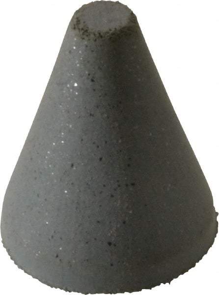 Cratex - 1" Max Diam x 1-1/4" Long, Taper, Rubberized Point - Coarse Grade, Silicon Carbide, 1/4" Arbor Hole, Unmounted - Top Tool & Supply