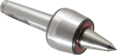 Rohm - MT4 Taper Shank, 2.755" Head Diam 500 Lb Capacity Live Center - 3,800 Max RPM, 2-3/32" Head Length, 1.2598" Point Diam, 2.087" Point Len, 1,100 Lb Max Workpc, 8.583" OAL, Long Point - Top Tool & Supply