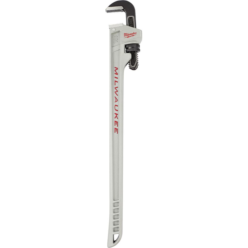 Pipe Wrench: 10″ OAL, Aluminum 1-1/2″ Max Pipe Capacity