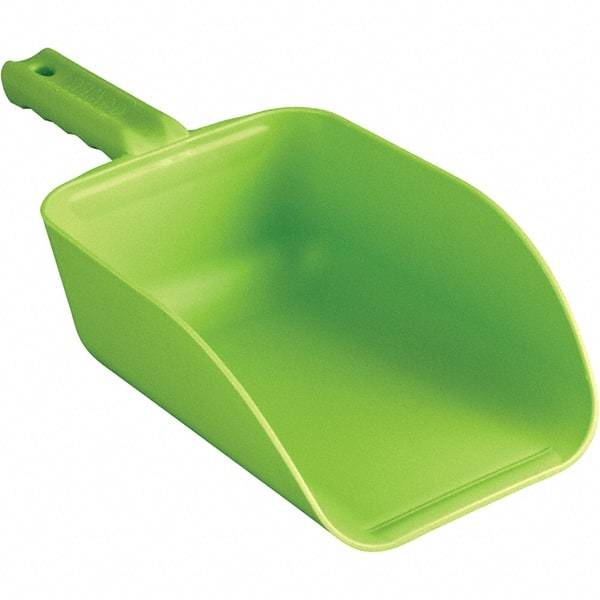 Remco - 82 oz Lime Polypropylene Flat Bottom Scoop - 5.9" Wide x 3.3" Deep Bowl, 4-1/2" Handle Length, 15.1" OAL - Top Tool & Supply