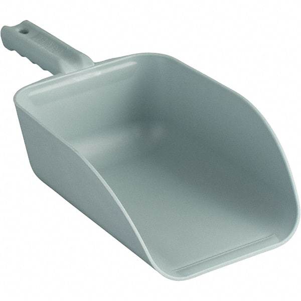 Remco - 82 oz Gray Polypropylene Flat Bottom Scoop - 5.9" Wide x 3.3" Deep Bowl, 4-1/2" Handle Length, 15.1" OAL - Top Tool & Supply