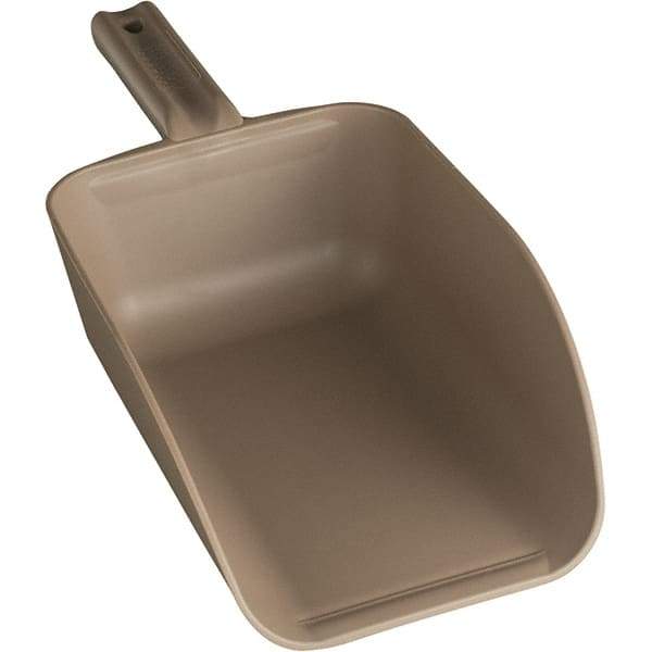 Remco - 82 oz Brown Polypropylene Flat Bottom Scoop - 5.9" Wide x 3.3" Deep Bowl, 4-1/2" Handle Length, 15.1" OAL - Top Tool & Supply