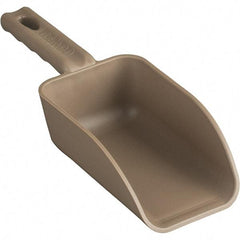 Remco - 16 oz Brown Polypropylene Flat Bottom Scoop - 3.2" Wide x 2" Deep Bowl, 3" Handle Length, 10.4" OAL - Top Tool & Supply