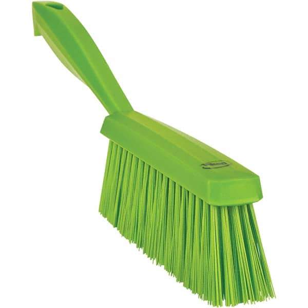 Vikan - 14" OAL, Polyester Staple Set Bench Brush - 2" Bristle Length, 6-3/8" Long Head, Straight Polypropylene Handle, Lime Green - Top Tool & Supply