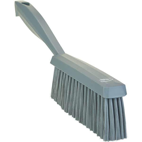 Vikan - 14" OAL, Polyester Staple Set Bench Brush - 2" Bristle Length, 6-3/8" Long Head, Straight Polypropylene Handle, Gray - Top Tool & Supply