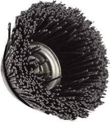 Osborn - 4" Diam, 5/8-11 Threaded Arbor, Silicon Carbide Fill Cup Brush - Silicon Carbide Abrasive Material, 1-1/2" Trim Length, 6,000 Max RPM - Top Tool & Supply