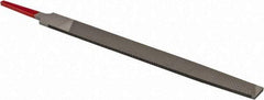 Simonds File - 8" Long, Smooth Cut, Mill American-Pattern File - Single Cut, Tang - Top Tool & Supply