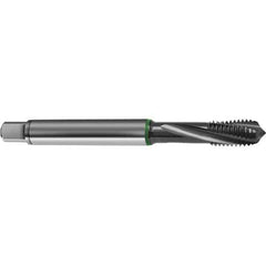 Guhring - M20x2.50 Metric 4 Flute 6H Bottoming Spiral Flute Tap - High Speed Steel, TiCN Finish, 140mm OAL, Right Hand Flute, Right Hand Thread, D6/D7, Series 4154 - Top Tool & Supply