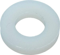 Made in USA - 1/4" Screw, Grade 6/6 Nylon Standard Flat Washer - 6.53mm ID x 1" OD, 2.36mm Thick - Top Tool & Supply