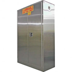 Securall Cabinets - Safety Cabinets Hazardous Chemical Type: Flammable and Combustible Liquids Color: Silver - Top Tool & Supply