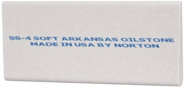 Norton - 4" Long x 1-3/4" Diam x 3/8" Thick, Novaculite Sharpening Stone - Round Edge Slip, Extra Fine Grade - Top Tool & Supply