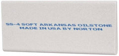 Norton - 4" Long x 1-3/4" Diam x 3/8" Thick, Novaculite Sharpening Stone - Round Edge Slip, Extra Fine Grade - Top Tool & Supply