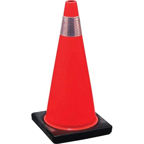 NMC - 18" High, Orange Traffic Cone - 10-1/2" Base Width, Rubber - Top Tool & Supply