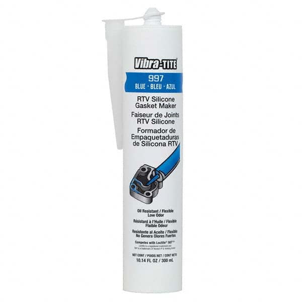 Vibra-Tite - 300 mL Cartridge, Blue RTV Silicone Gasket Maker - Top Tool & Supply