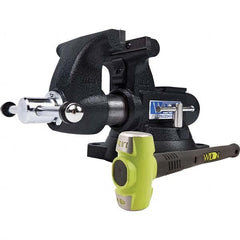 Wilton - 5-1/2" Jaw Width x 5" Jaw Opening, 3-3/4" Throat Depth, Bench & Pipe Combination Vise - Top Tool & Supply