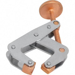 Kant Twist - 700 Lb, 2-1/2" Max Opening, 1-3/4" Open Throat Depth, 1-13/16" Closed Throat Depth, Cantilever Clamp - Copper Plated Steel Jaw, Round Handle, 7/8" Max Width - Top Tool & Supply