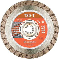 Husqvarna - 10" Diam, 5/8 & 7/8" Arbor Hole Diam, Continuous Edge Tooth Wet & Dry Cut Saw Blade - Diamond-Tipped, Fast Cutting & Smooth Action, Standard Round Arbor - Top Tool & Supply