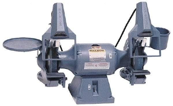 Baldor - 8" Wheel Diam x 1" Wheel Width, 3/4 hp Grinder - 3/4" Arbor Hole Diam, 1 Phase, 1,800 Max RPM, 115/230 Volts - Top Tool & Supply